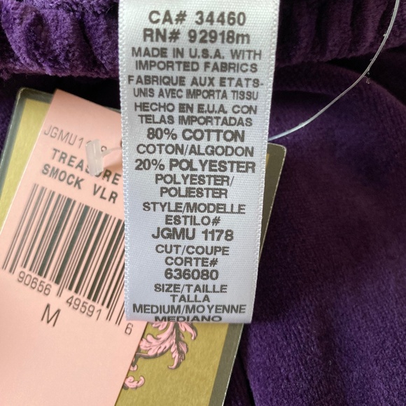 JUICY COUTURE PURPLE VELOUR PANTS NEW SIZE M - Picture 7 of 7